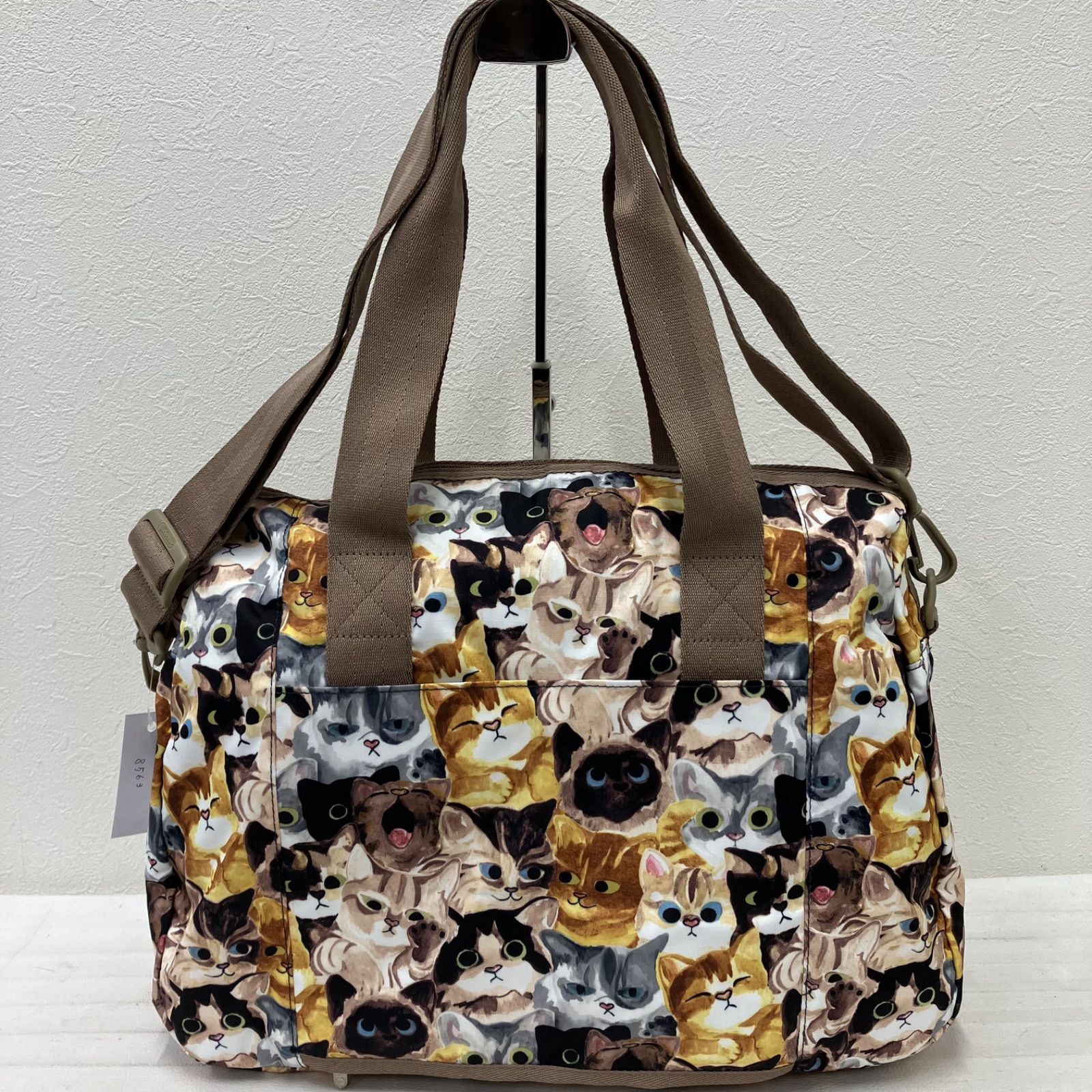 8563 良品 LeSportsac レスポートサック ボストンバッグ 2way キャット 
