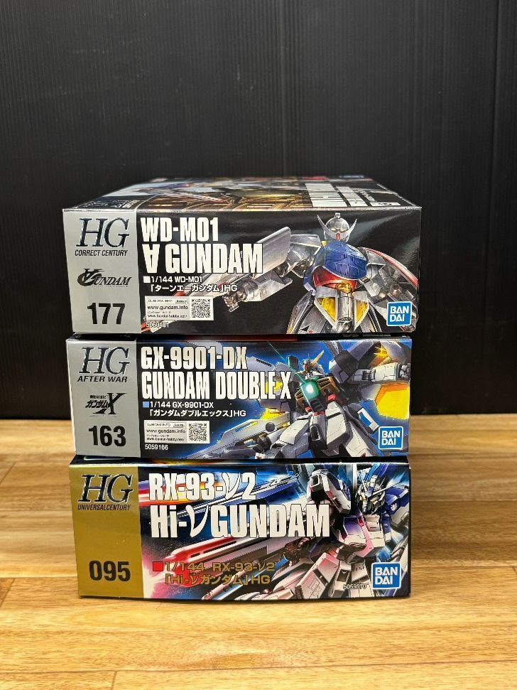 3点セット】HGAW ダブルエックス ×1 HGCC ターンエーガンダム ×1 HGUC