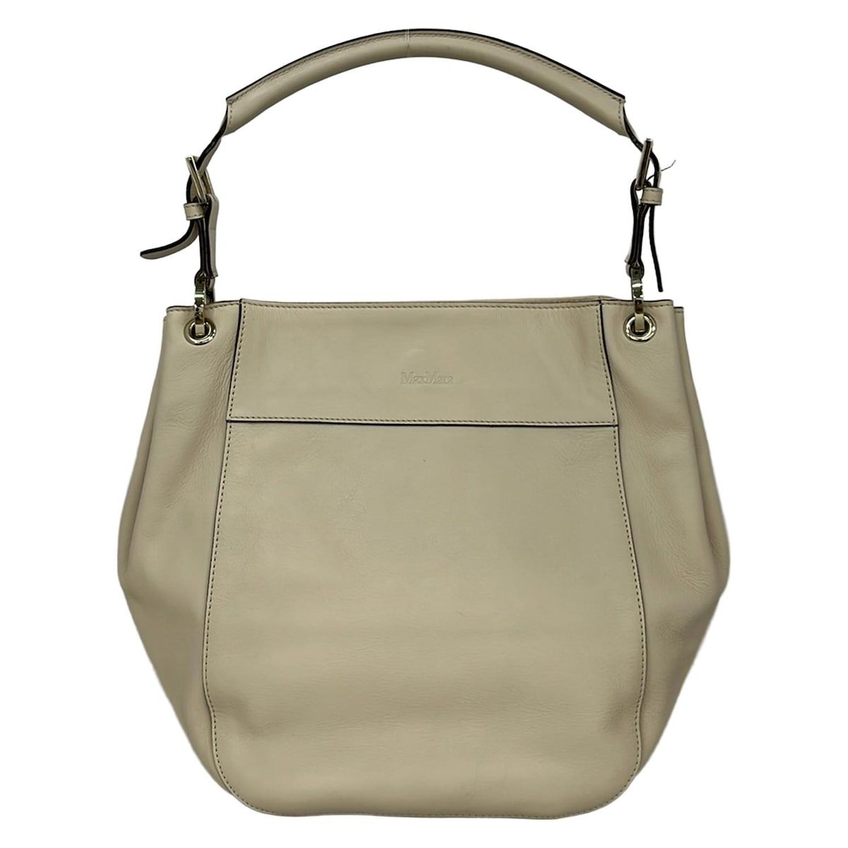 Max Mara(マックスマーラ) ショルダーバッグ - ベージュ レザー - メルカリ