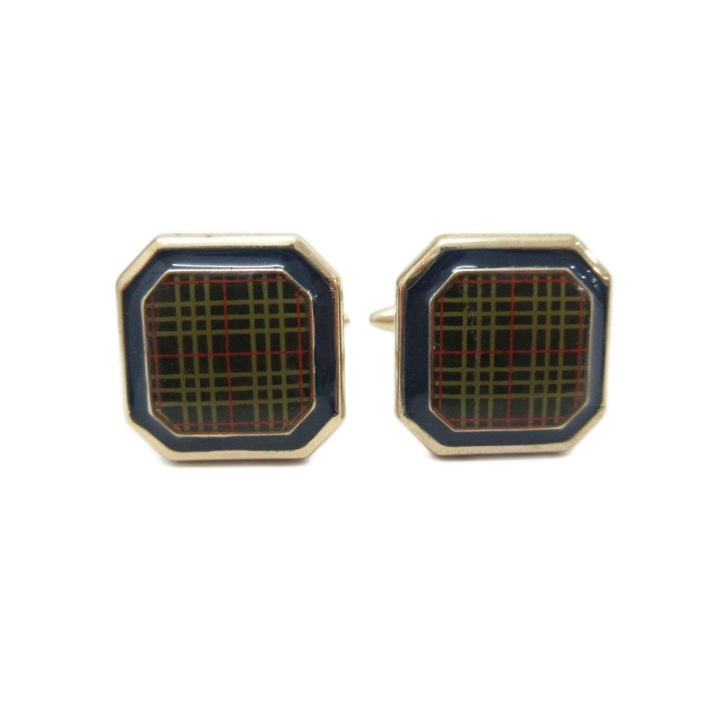 バーバリー BURBERRY カフス ネクタイピン ノバチェック ゴールド