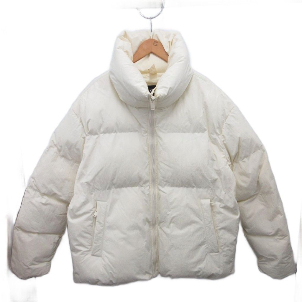 lpnunulq  ZARA ボア パフ ボンバー ジャケット　ホワイト ザラ ZARA BOXY UNISEX UNIT.01 パフジャケット 中綿ジャケット