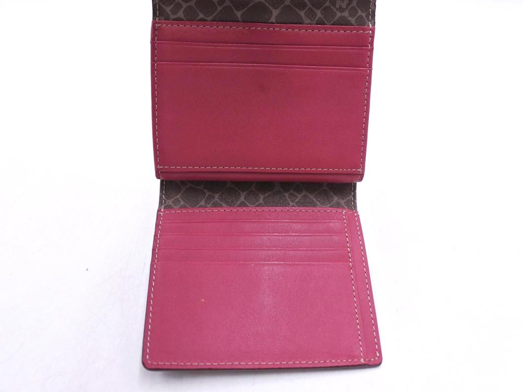 NINA RICCI 三つ折り財布 ブラウン/ピンク NINA RICCI ピンク 三つ折り財布 がま口財布 - メルカリ