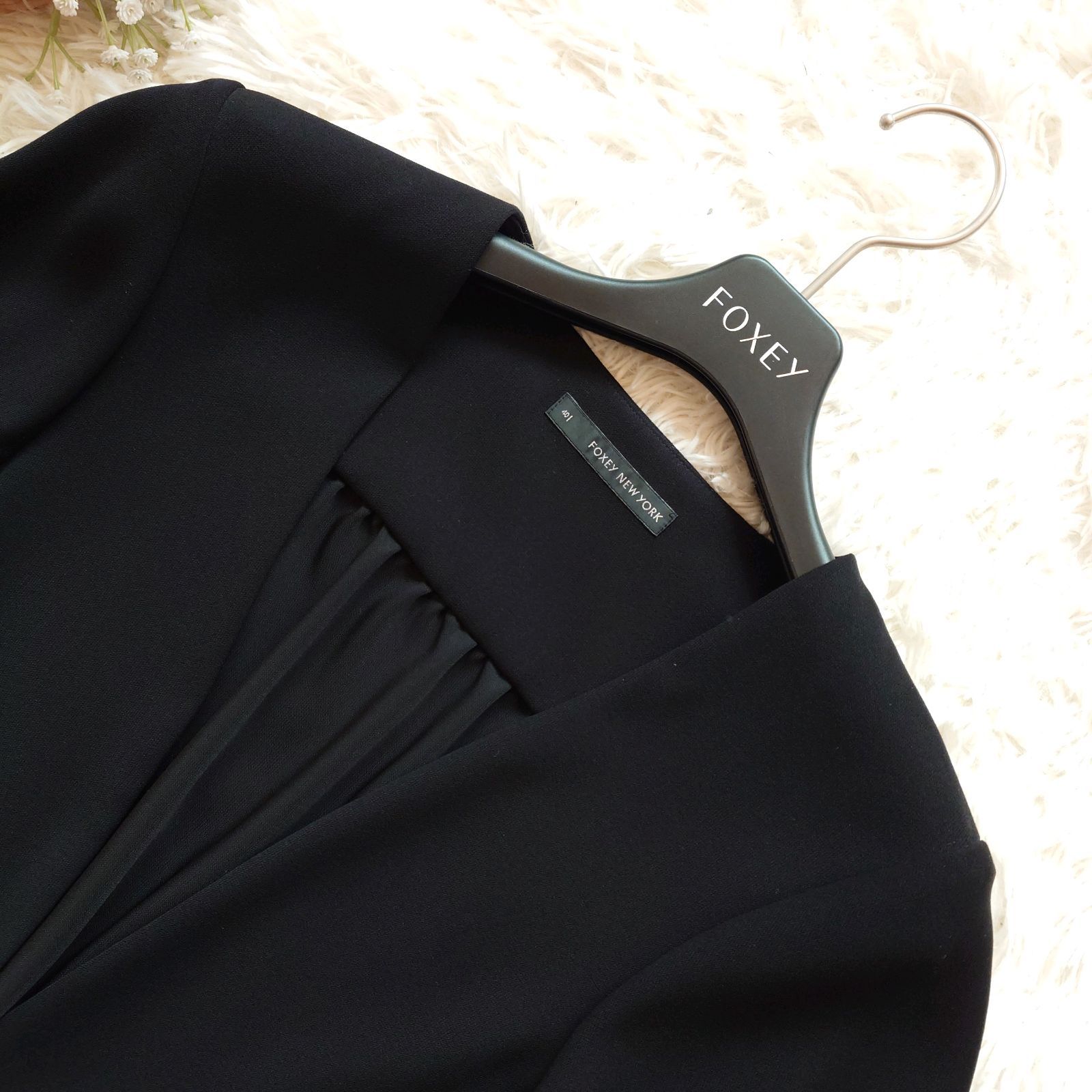 美品 フォクシー ニューヨーク FOXEY NEW YORK ボレロ ノーカラー