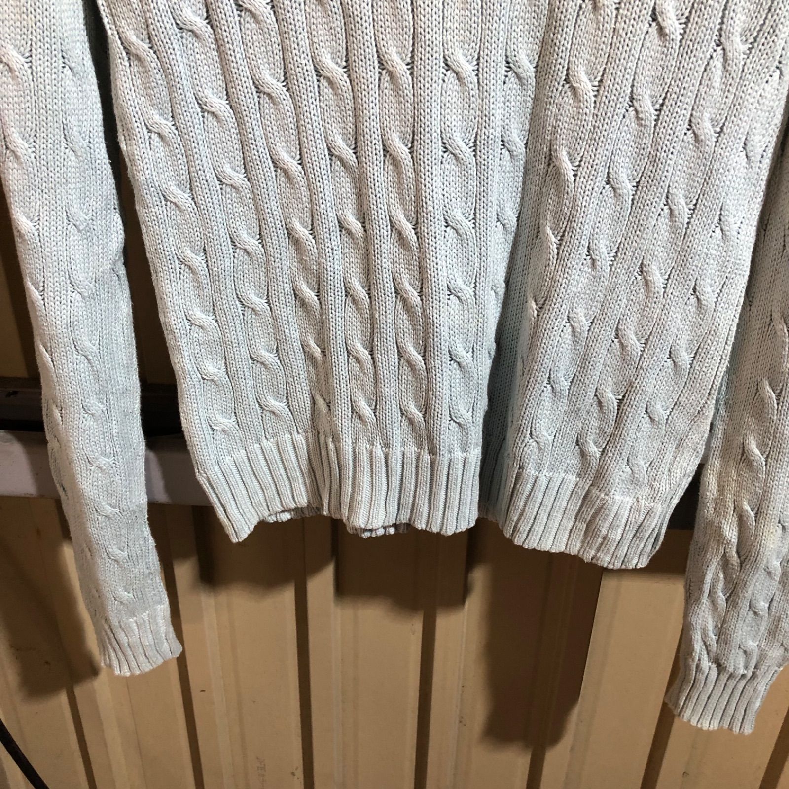 1524 Ralph Lauren セーター 水色 M ラルフローレン ニット コットン