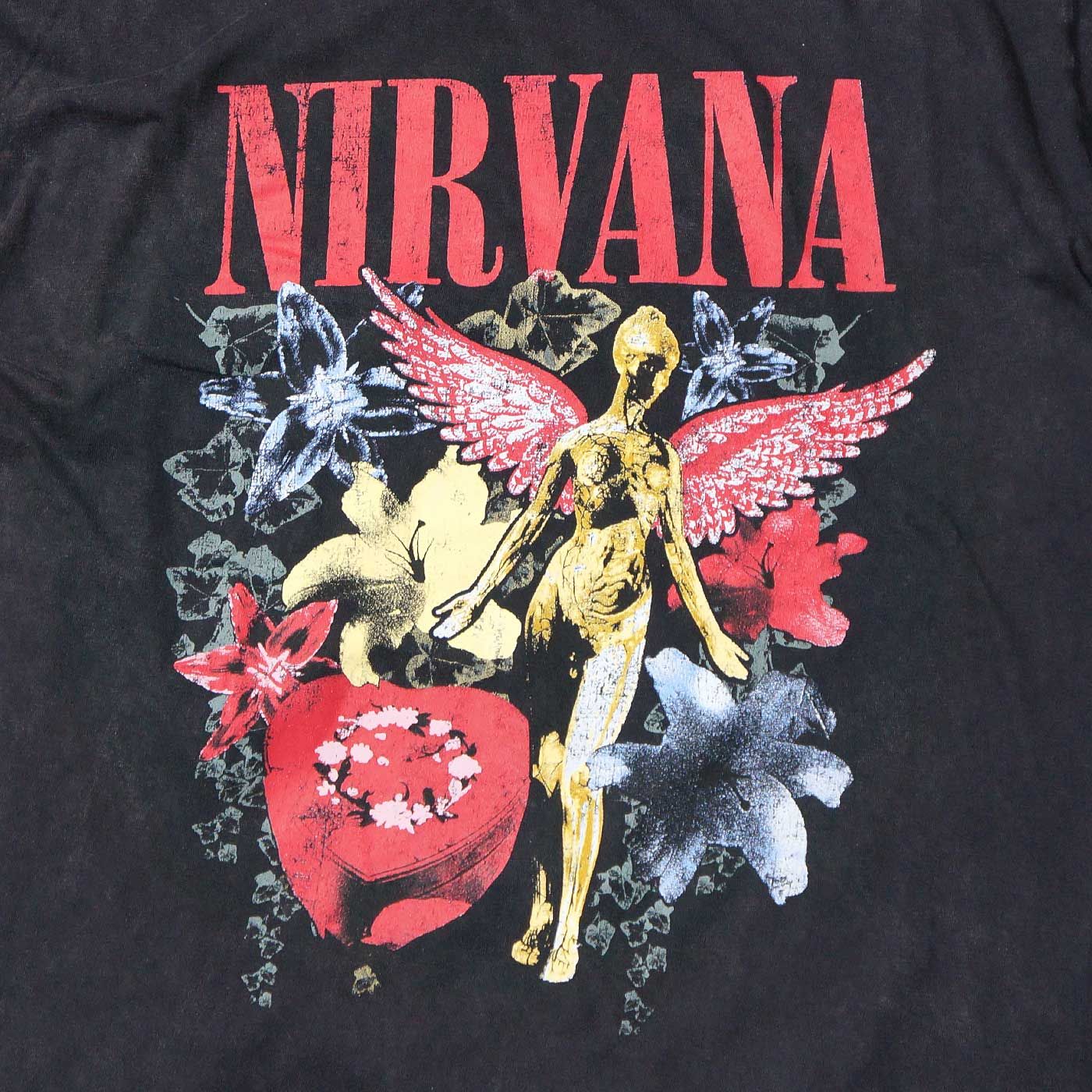 公式 新品 NIRVANA Tシャツ In Utero ストーンウォッシュ 黒 