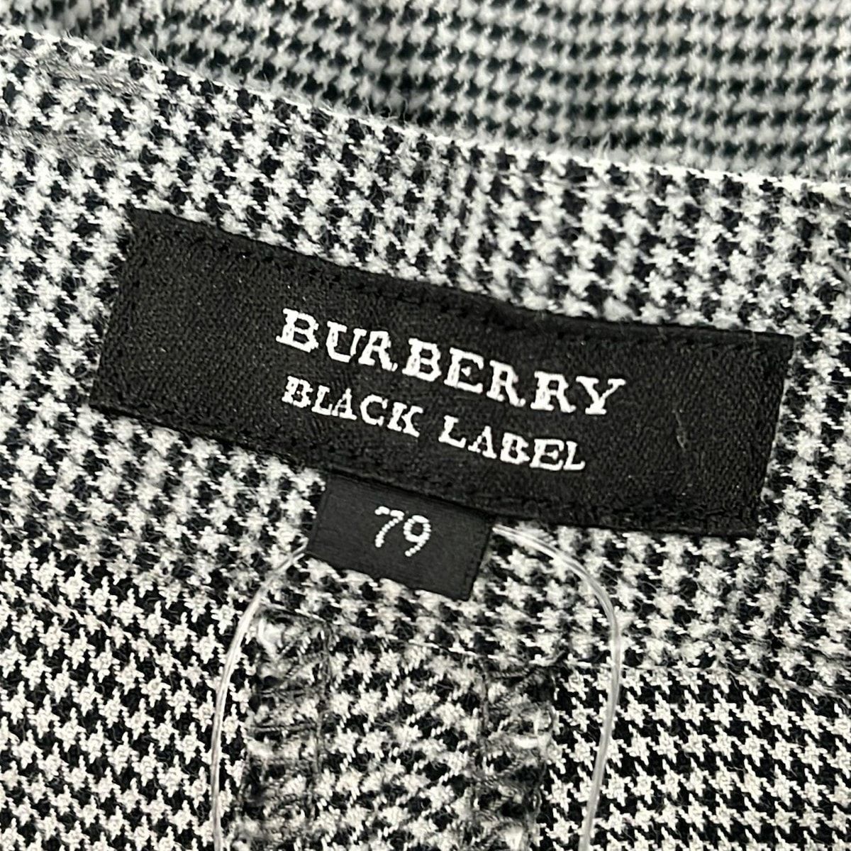極美品☆BURBERRY BLACK LABEL ブラックレザーパンツ 79 中古・古着通販】BURBERRY BLACK LABEL (バーバリーブラックレーベル