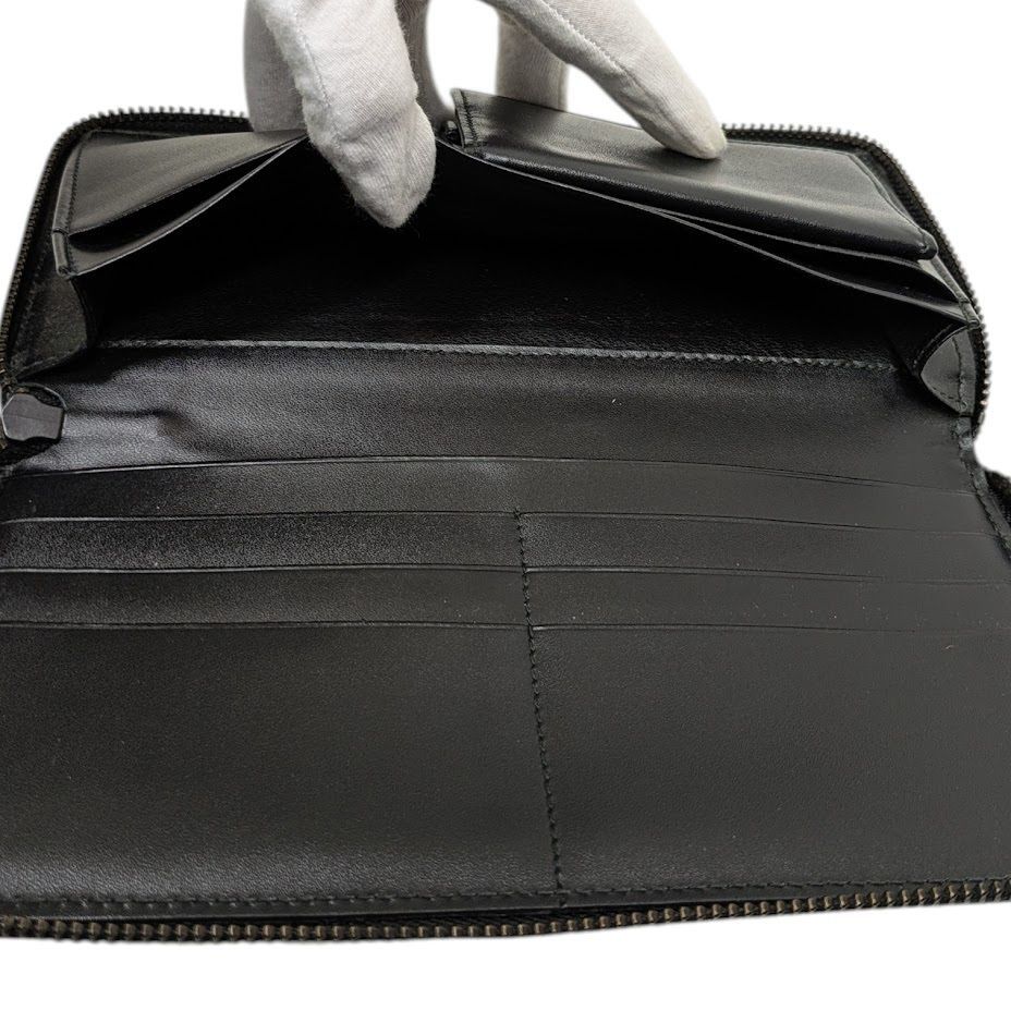 コムデギャルソン ラウンドファスナー レザー 長財布 黒 コムデギャルソン COMME des GARCONS 財布 エンボス ラウンド