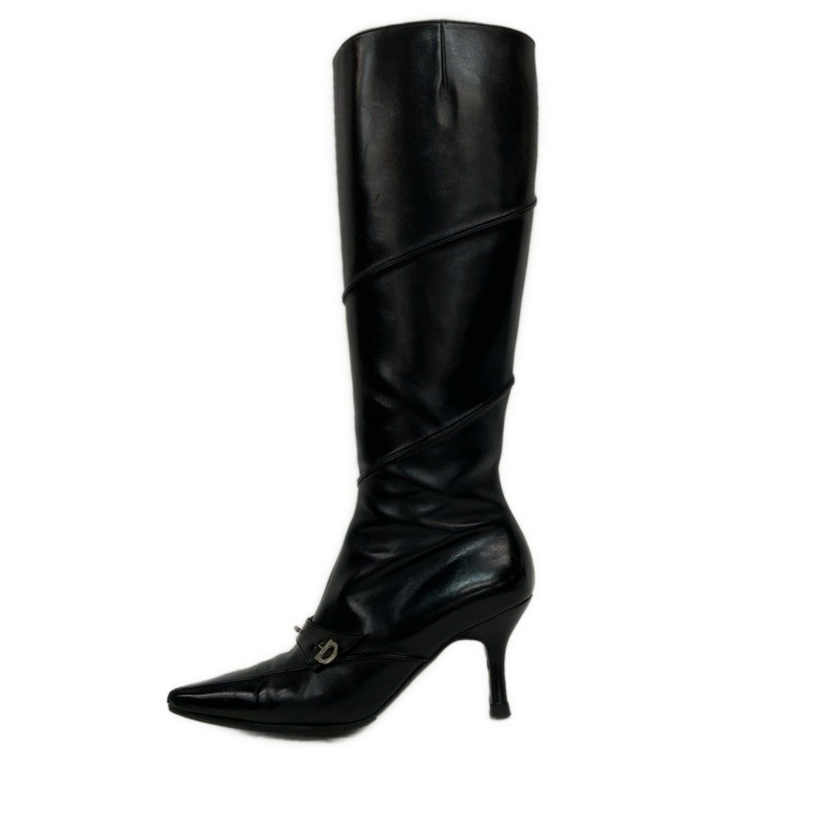 美品！Salvatore Ferragamo ロングブーツ サイドジップ FERRAGAMO/SalvatoreFerragamo(サルバトーレフェラガモ) ロングブーツ