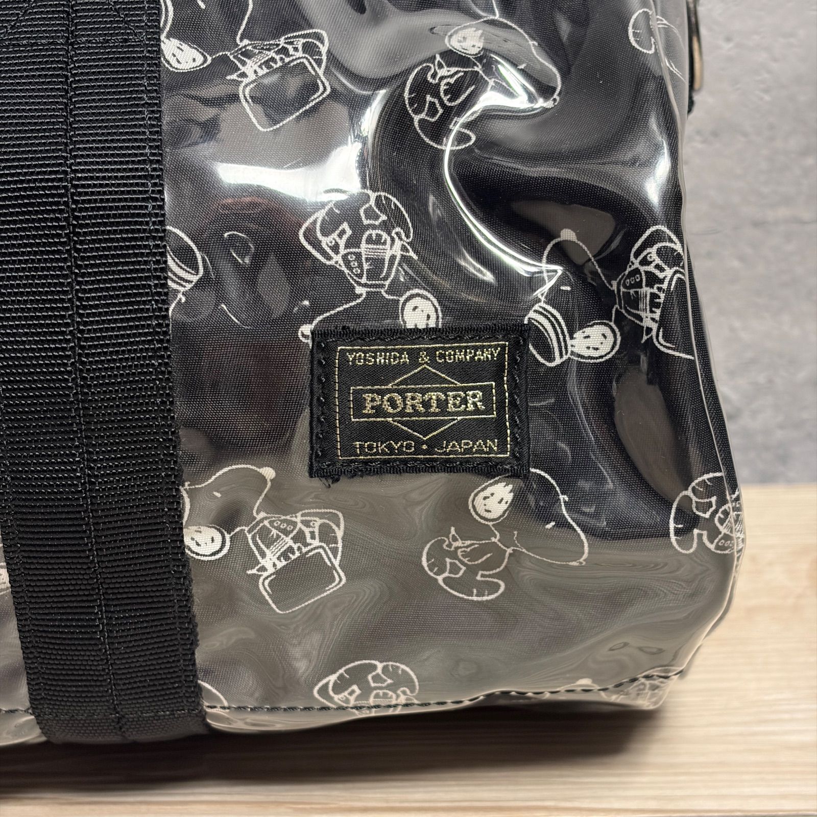 PORTER ブラックビジネスバッグ　スヌーピーコラボ PORTER ブラックビジネスバッグ スヌーピーコラボ PORTER ブラック