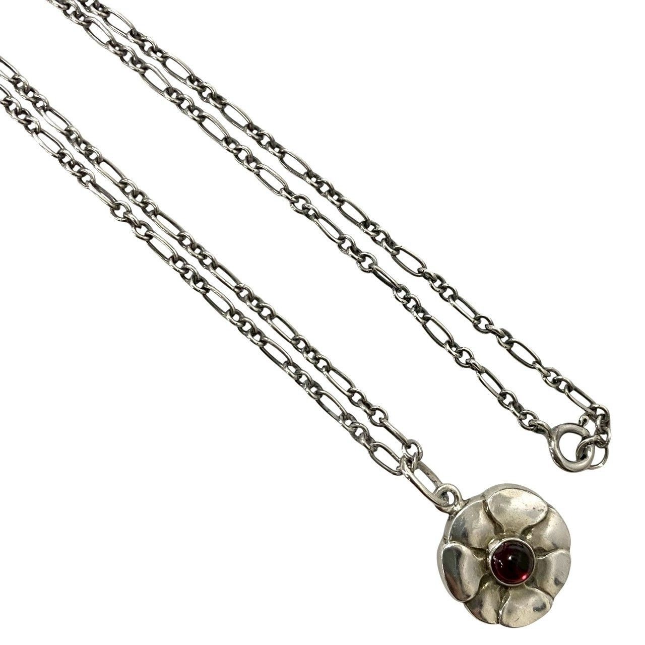 M【GEORG JENSEN】フラワー/花 36 ネックレス SV925 SILVER/シルバー