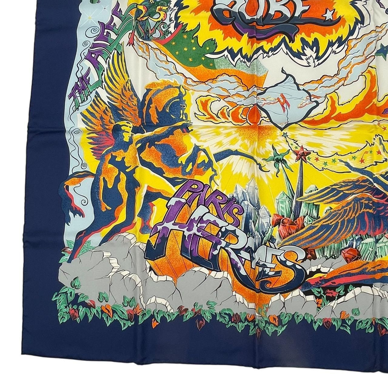 激レア 新品同様 HERMES エルメス スカーフ シルク カレ90 THE ALFEE