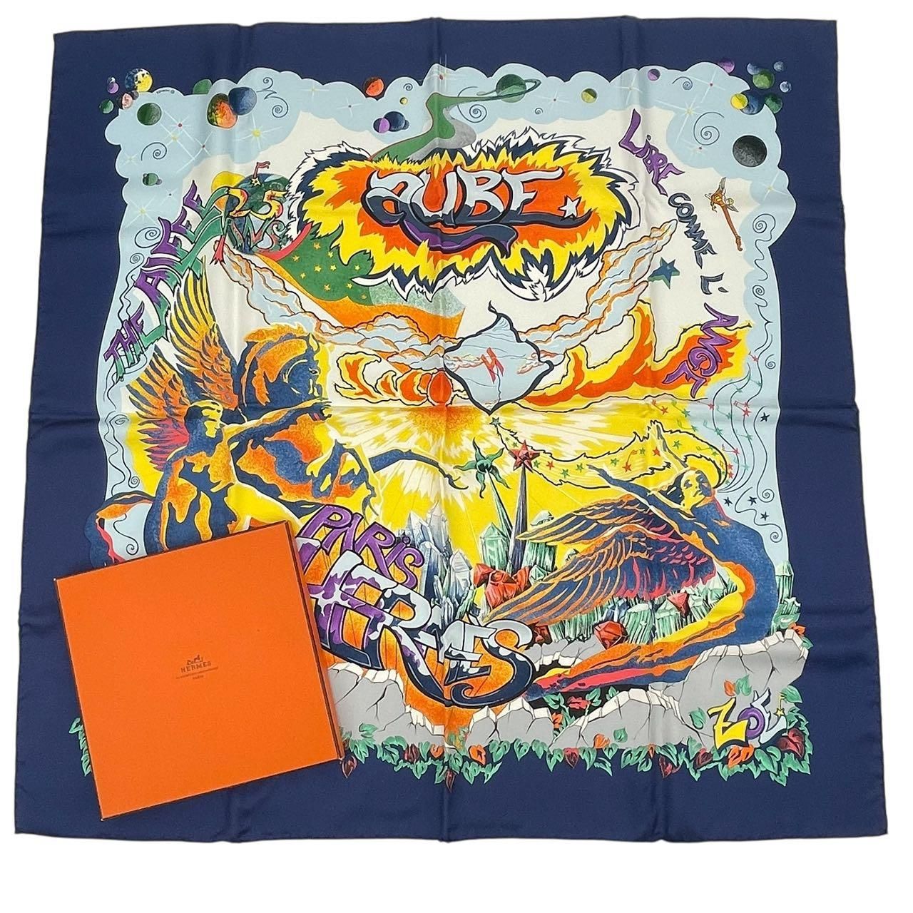 ☘️新品未使用☘️ カレ90　THE ALFEE　25週年記念　夜明け AUBE 激レア 新品同様 HERMES エルメス スカーフ シルク カレ90 THE ALFEE