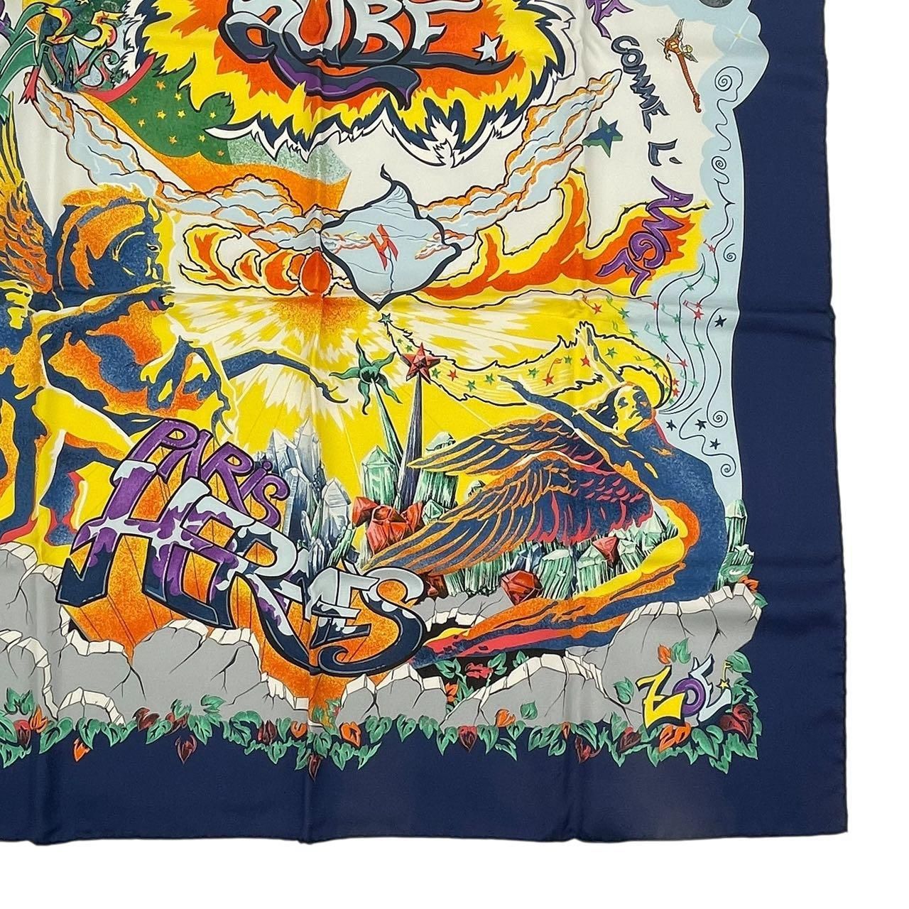 激レア 新品同様 HERMES エルメス スカーフ シルク カレ90 THE ALFEE