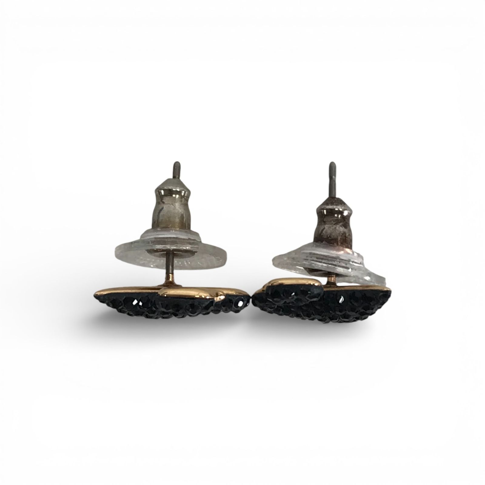 SWAROVSKI スワロフスキー ピアス スワン ブラック クリスタル・パール 