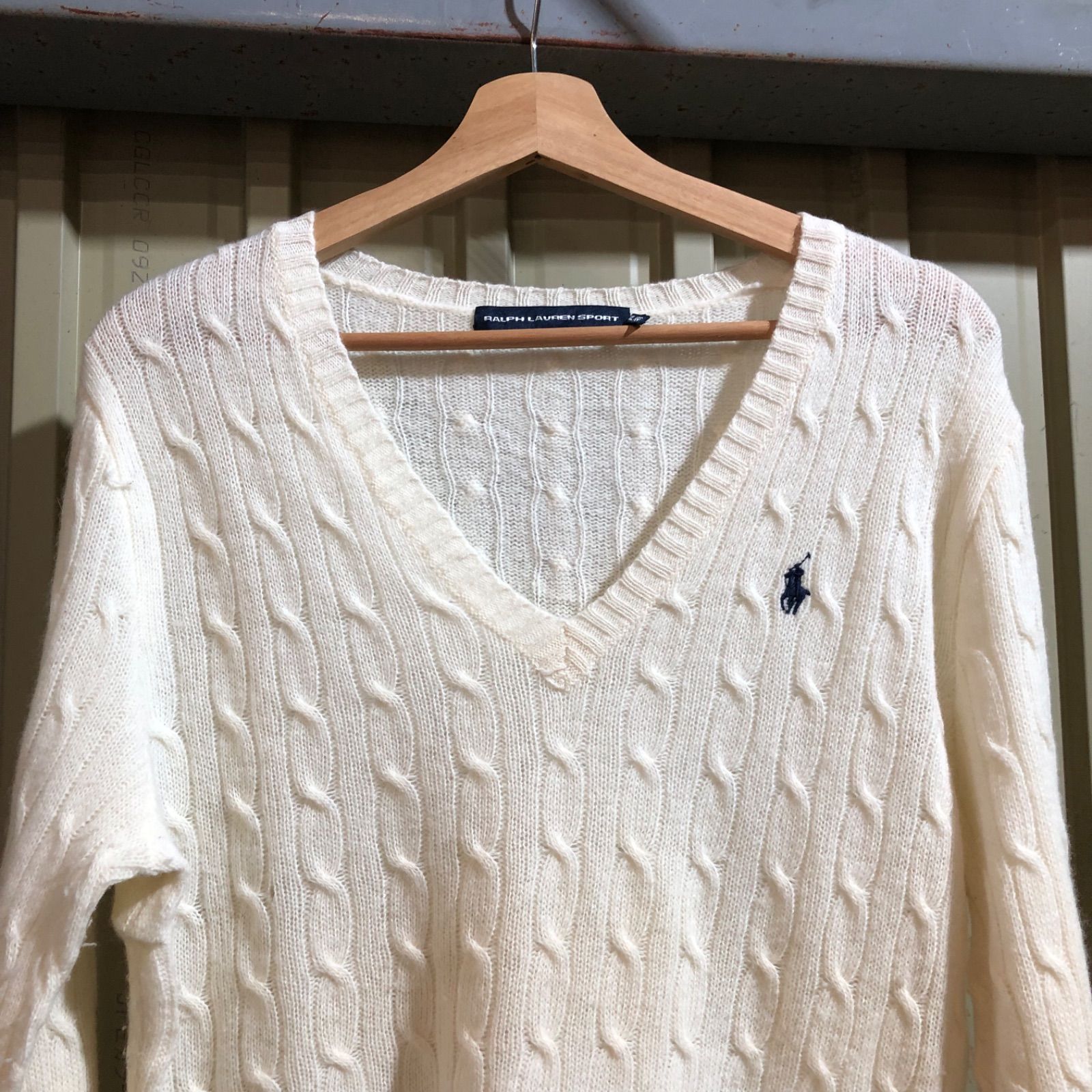1526 RALPH LAUREN SPORT セーター ホワイト XL ラルフローレン