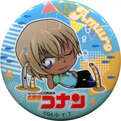 名探偵コナン サンシャイン水族館 アクリルキーホルダー 缶バッジ 安室透 中古】バッジ・ピンズ(キャラクター) 安室透 「名探偵コナン 狙われた
