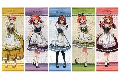 【中古】タペストリー 全5種セット スリムタペストリー 「五等分の花嫁∬ あたりツキ!トレーディング缶バッジ Vol.2」 あたり景品