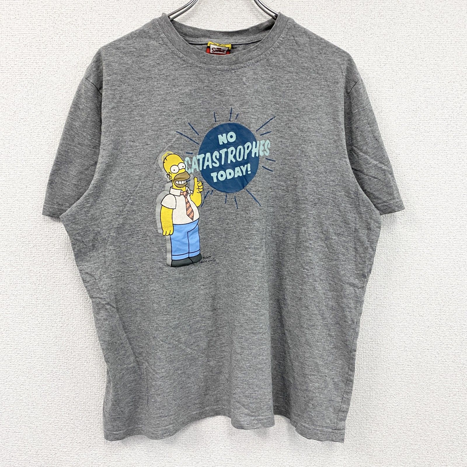 古着 used The Simpsons ザ・シンプソンズ 半袖プリントTシャツ 灰色