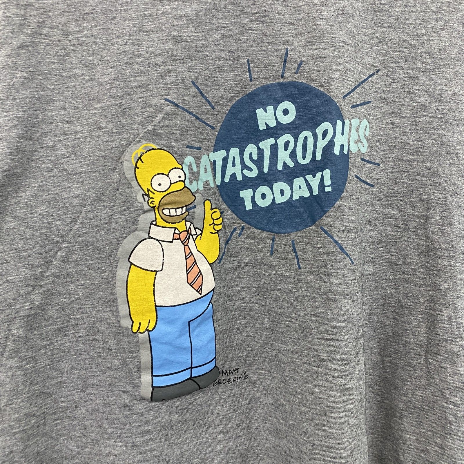 古着 used The Simpsons ザ・シンプソンズ 半袖プリントTシャツ 灰色