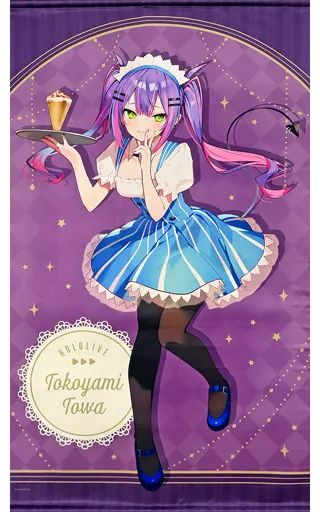 中古】タペストリー(大型) 常闇トワ(B/スカート水色) 等身大