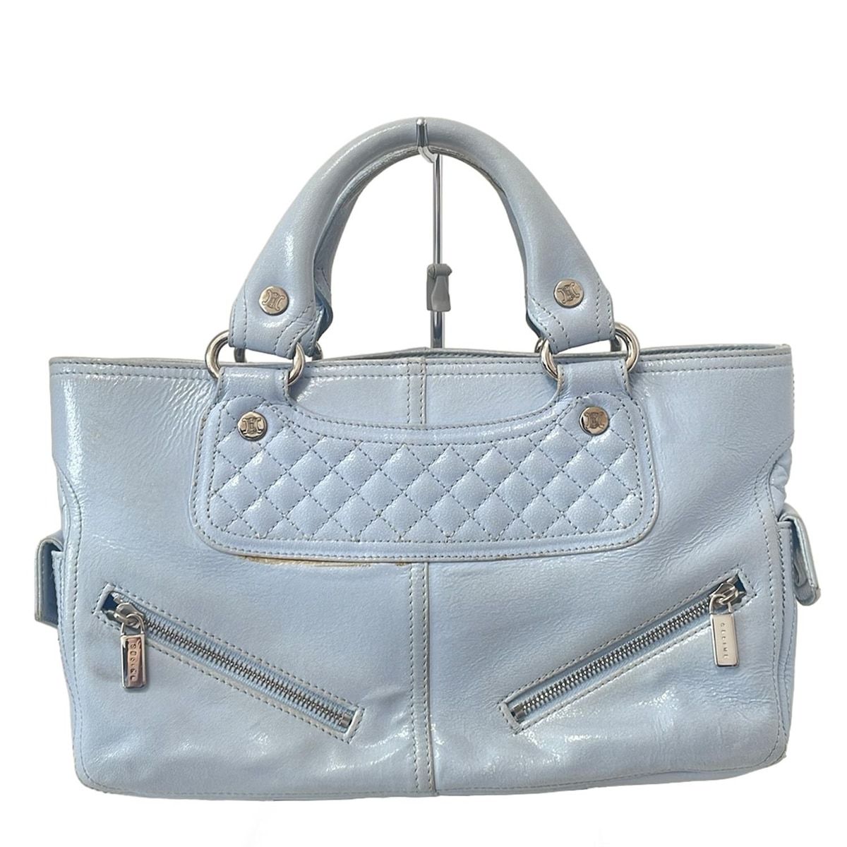 トートバッグ セリーヌ CELINE レザー ライトブルー CELINE(セリーヌ