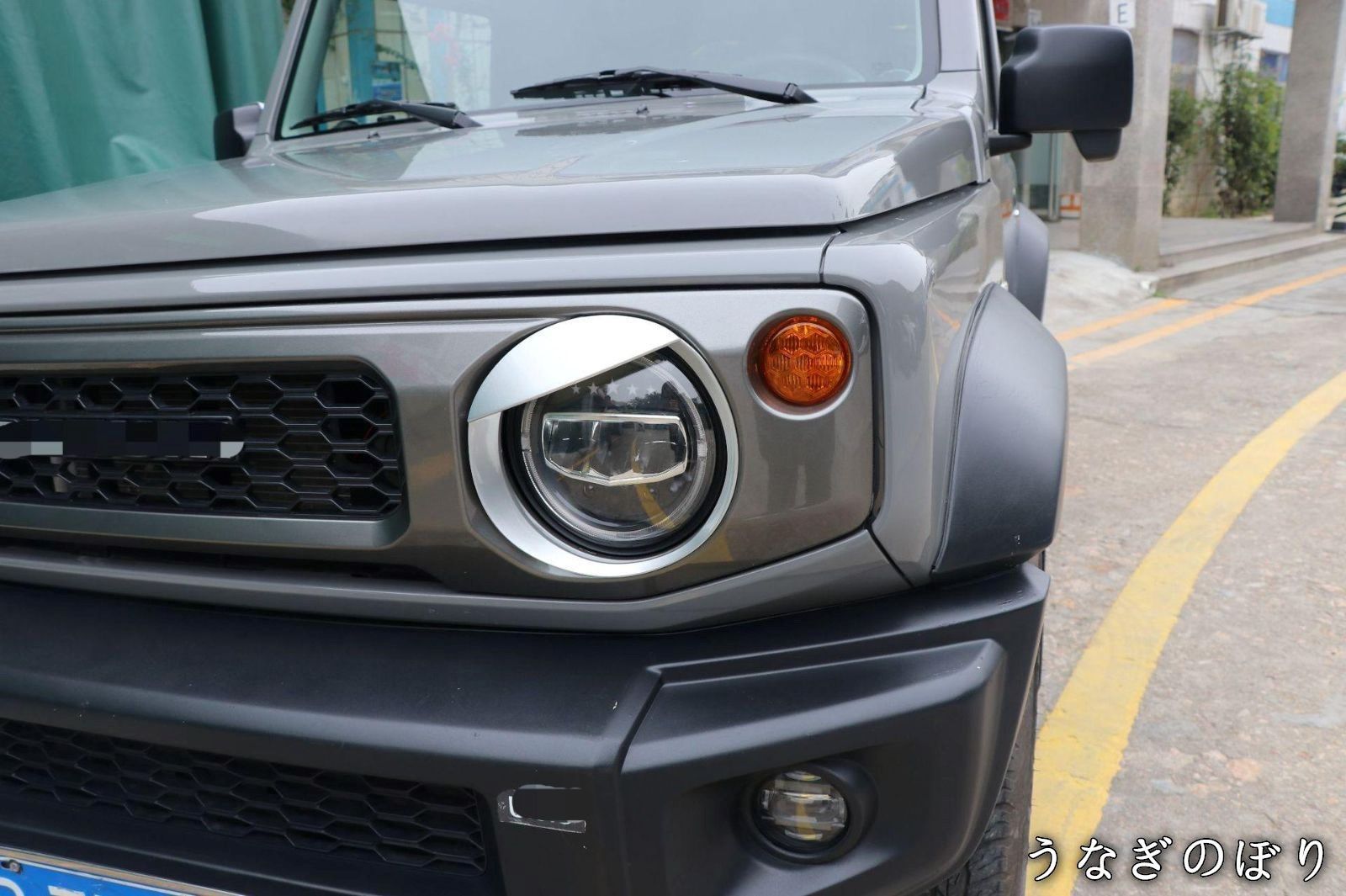 スズキ（SUZUKI）ジムニー（Jimny）2019-2020対応 フロント ヘッドライトトリム ランプベゼル アイライン風 ガーニッシュ 左右セット 貼付式 カラー選択可 ブラック/シルバー/カーボン調 外装アクセントC0119