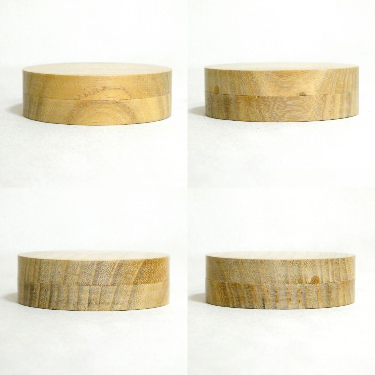 指物師三代 萩井好斎作 みおつくし 桐丸香合 茶道具【中古・美品