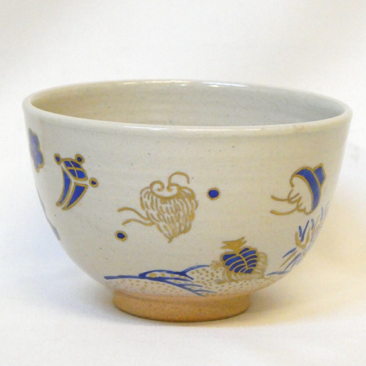 ♥瑪瑙　茶碗　φ１４０ｍｍ　桐箱付き　骨董　古玩　中国 堀内宗完宗匠書付】松古窯五代 佐久間芳山作 色絵 蓬莱模様 茶碗 松坂