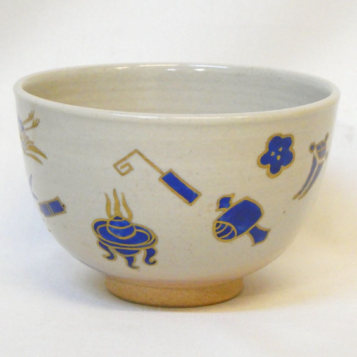 堀内宗完宗匠書付】松古窯五代 佐久間芳山作 色絵 蓬莱模様 茶碗 松坂