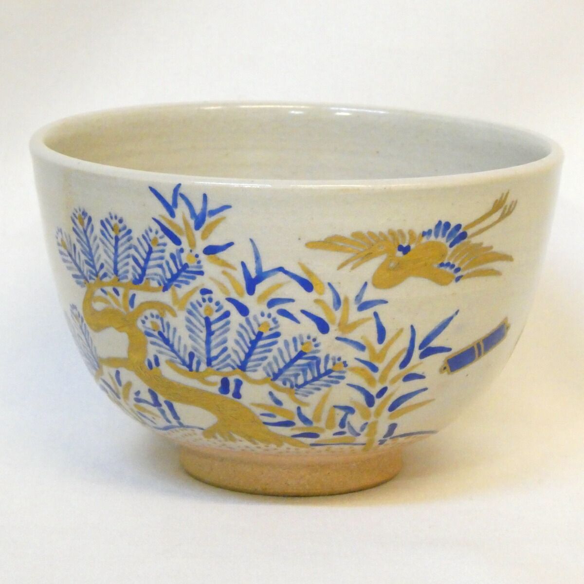 ♥瑪瑙　茶碗　φ１４０ｍｍ　桐箱付き　骨董　古玩　中国 堀内宗完宗匠書付】松古窯五代 佐久間芳山作 色絵 蓬莱模様 茶碗 松坂