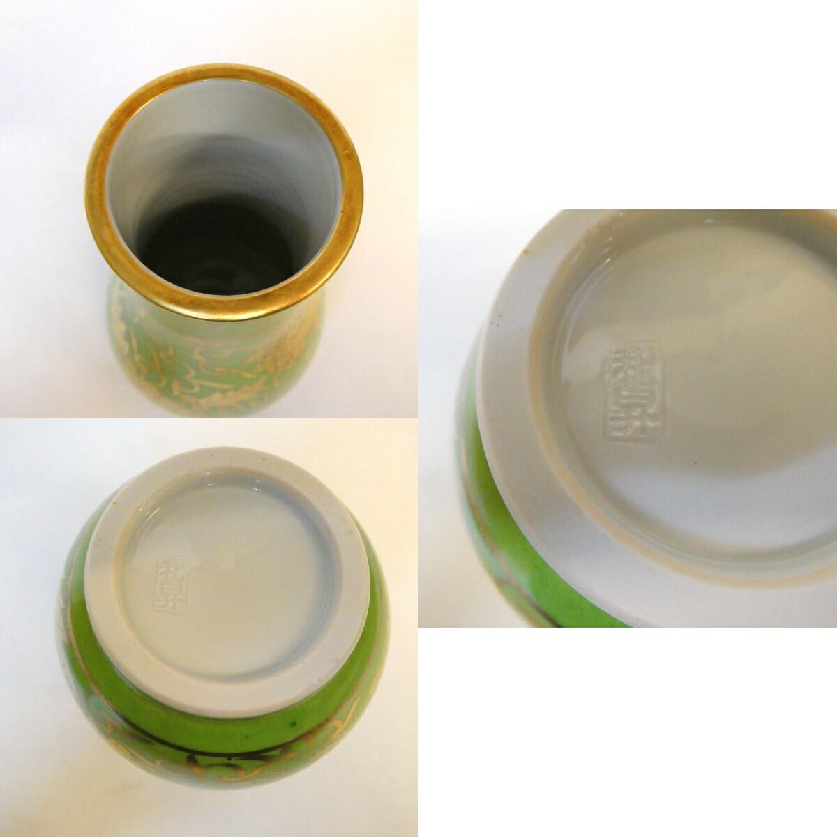 高級茶道具】平安 三代 加藤利昇作 萌黄金襴 台子皆具 一揃 茶道具