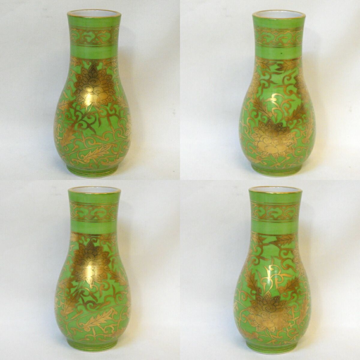 高級茶道具】平安 三代 加藤利昇作 萌黄金襴 台子皆具 一揃 茶道具