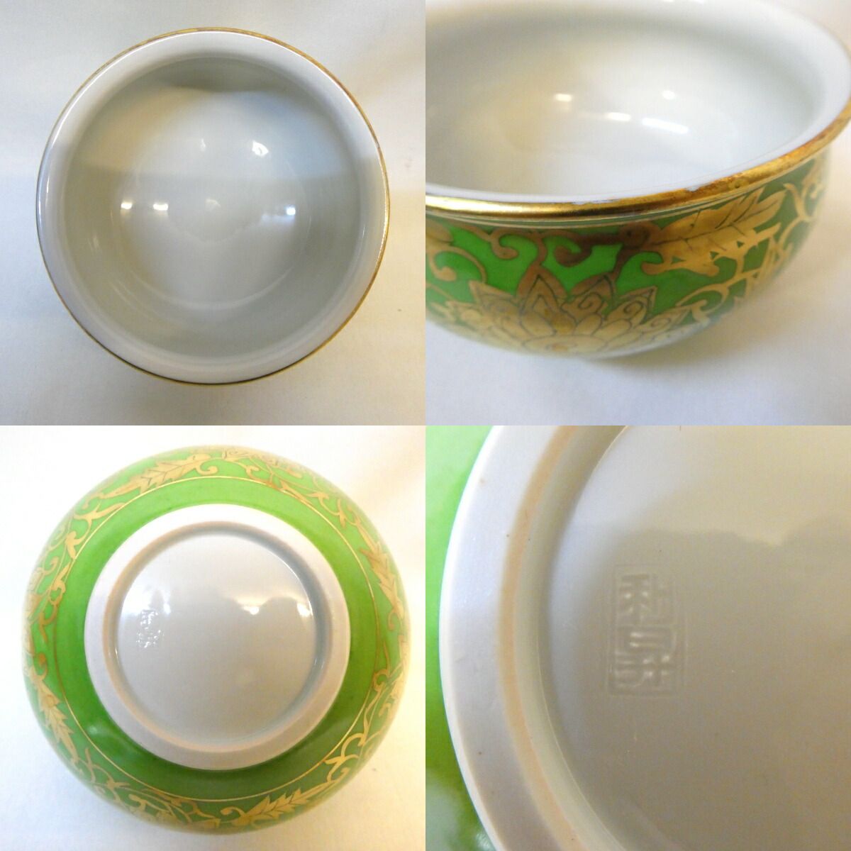 高級茶道具】平安 三代 加藤利昇作 萌黄金襴 台子皆具 一揃 茶道具