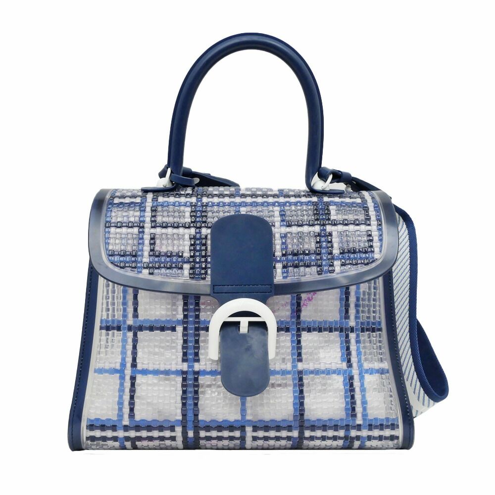 名東】デルヴォー ブリヨンMM ドリーマー クリア ネイビーXホワイト