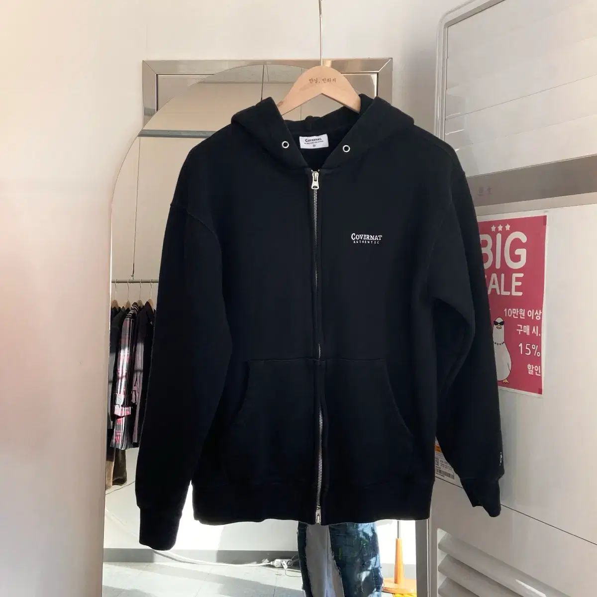 COVERNAT フリース フーディー ジップアップ パーカー L COVERNAT フリース フーディー ジップアップ パーカー L カバーナット