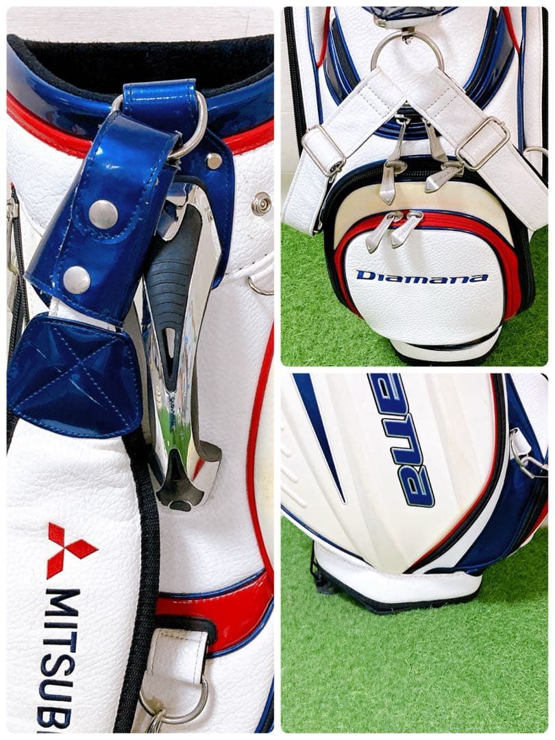M1.ディアマナ スタンド式 エナメル高級キャディバッグ ゴルフクラブ