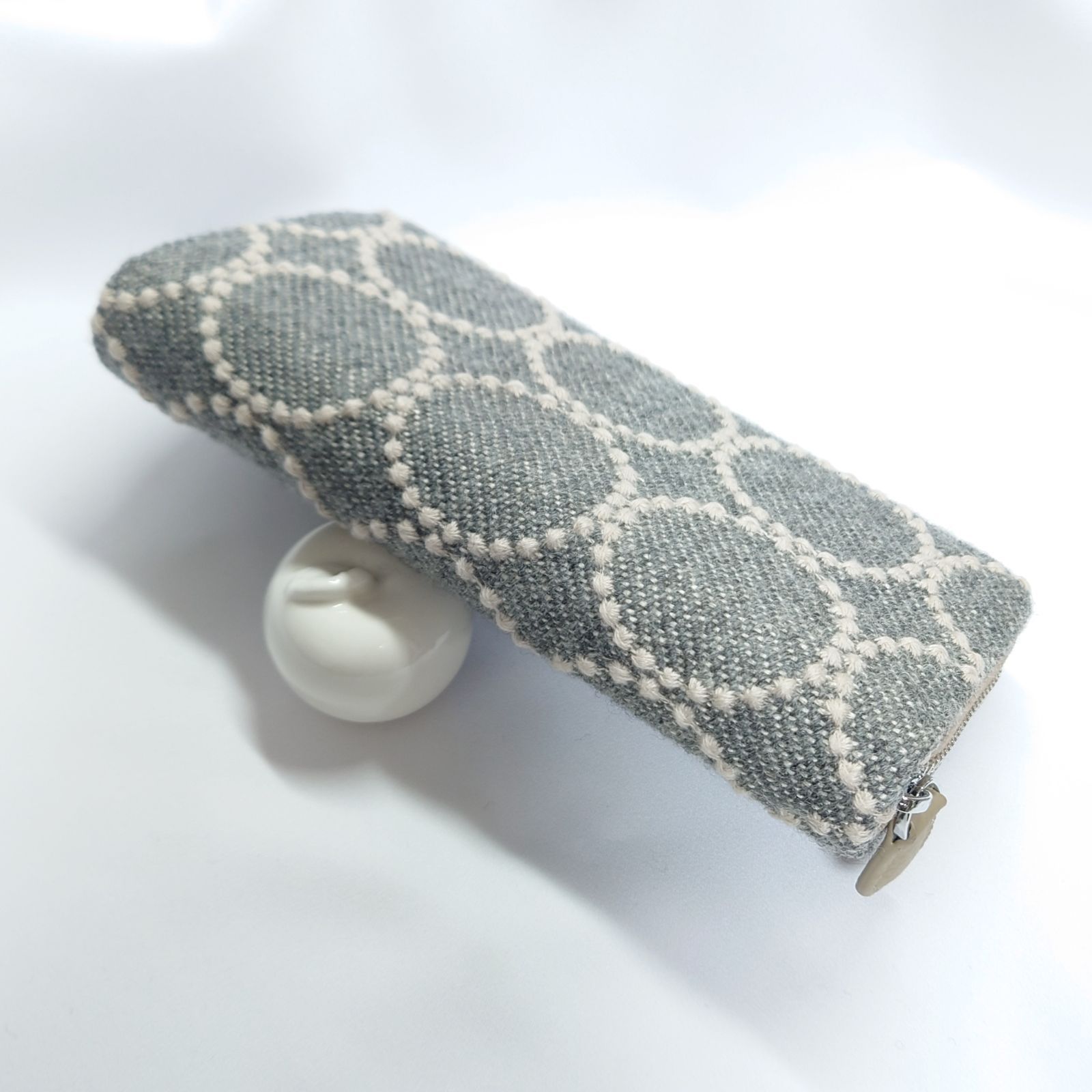 ✿1/19完成 Rin.様確認用 本革ギャルソン長財布 タンバリン グレー