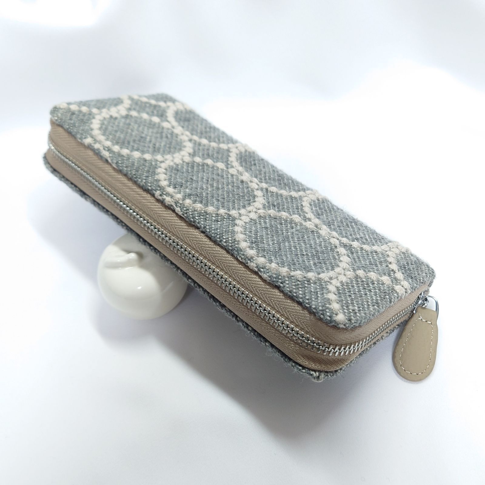 ✿1/19完成 Rin.様確認用 本革ギャルソン長財布 タンバリン グレー