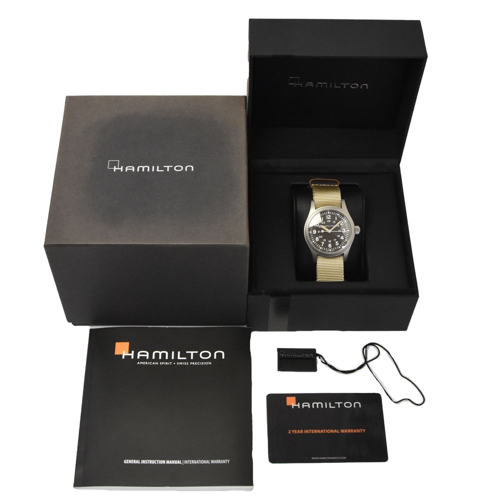 ハミルトン HAMILTON H694290 カーキ フィールド 手巻き メンズ 美品
