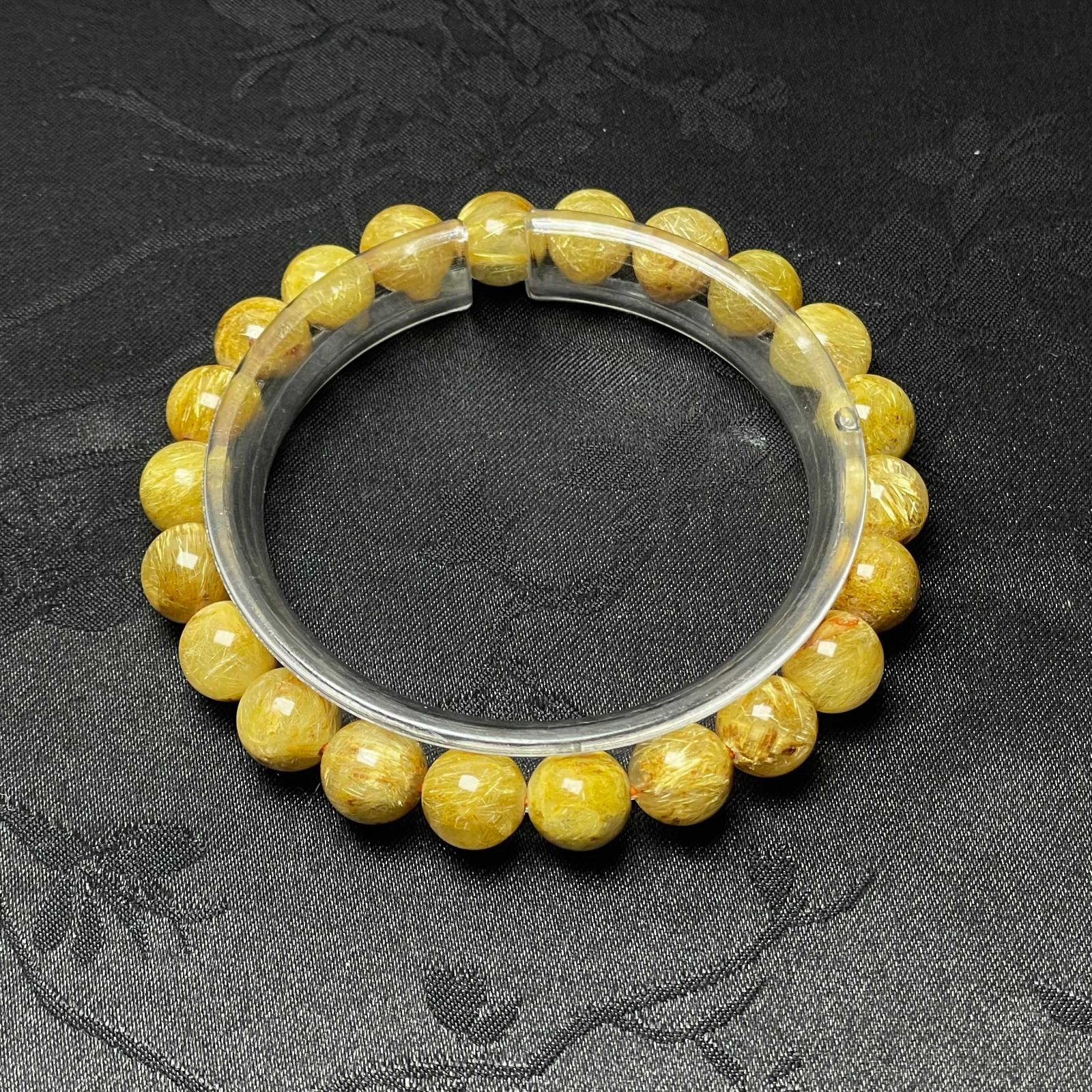 天然石☆【75A極!極満針ルチルクォーツ】☆ブレスレット 天然石 金運