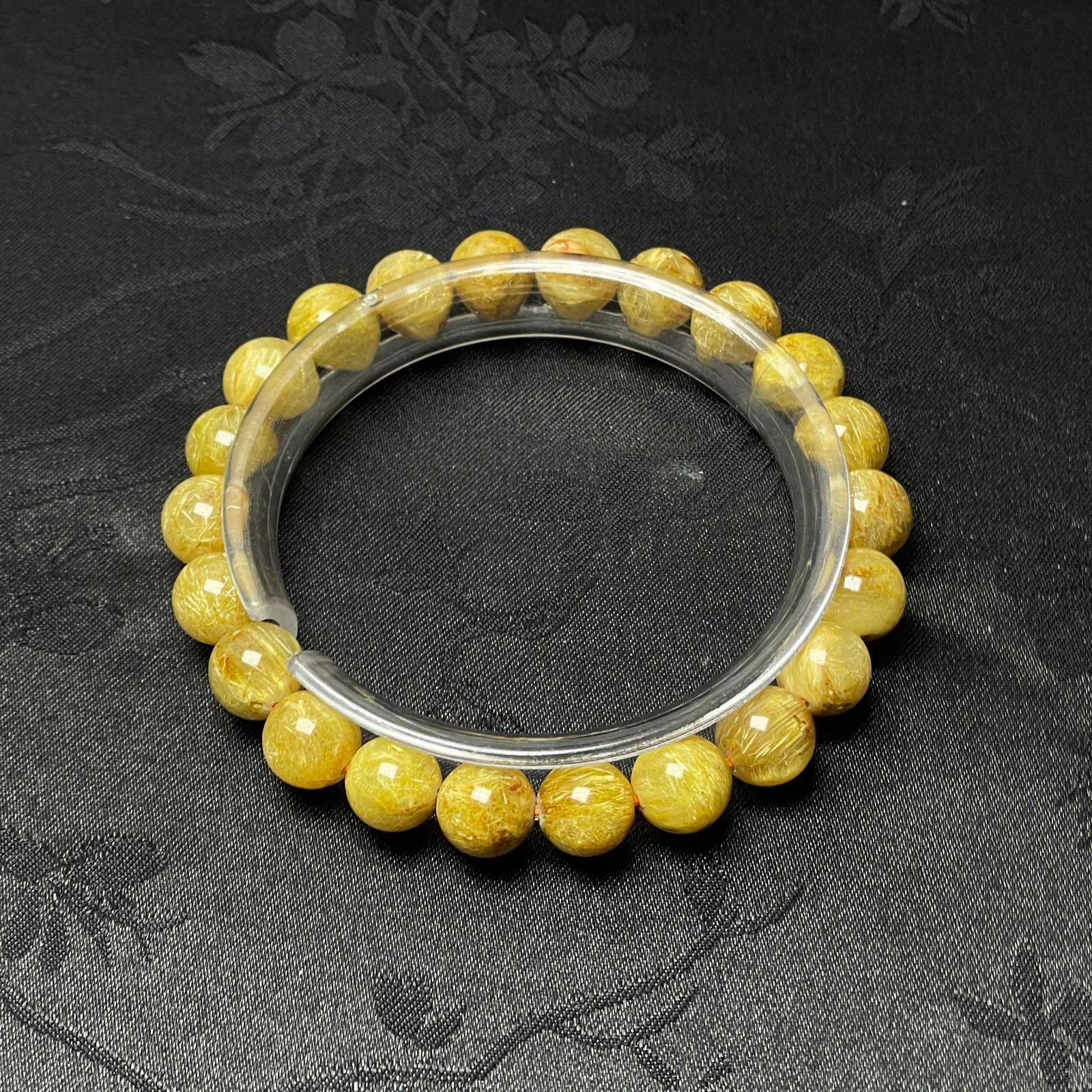 天然石☆【75A極!極満針ルチルクォーツ】☆ブレスレット 天然石 金運