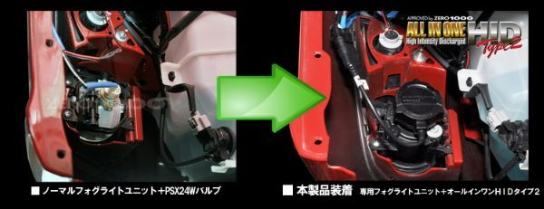ZERO-1000/零1000 オールインワンHID タイプ2 フォグライトキット(86