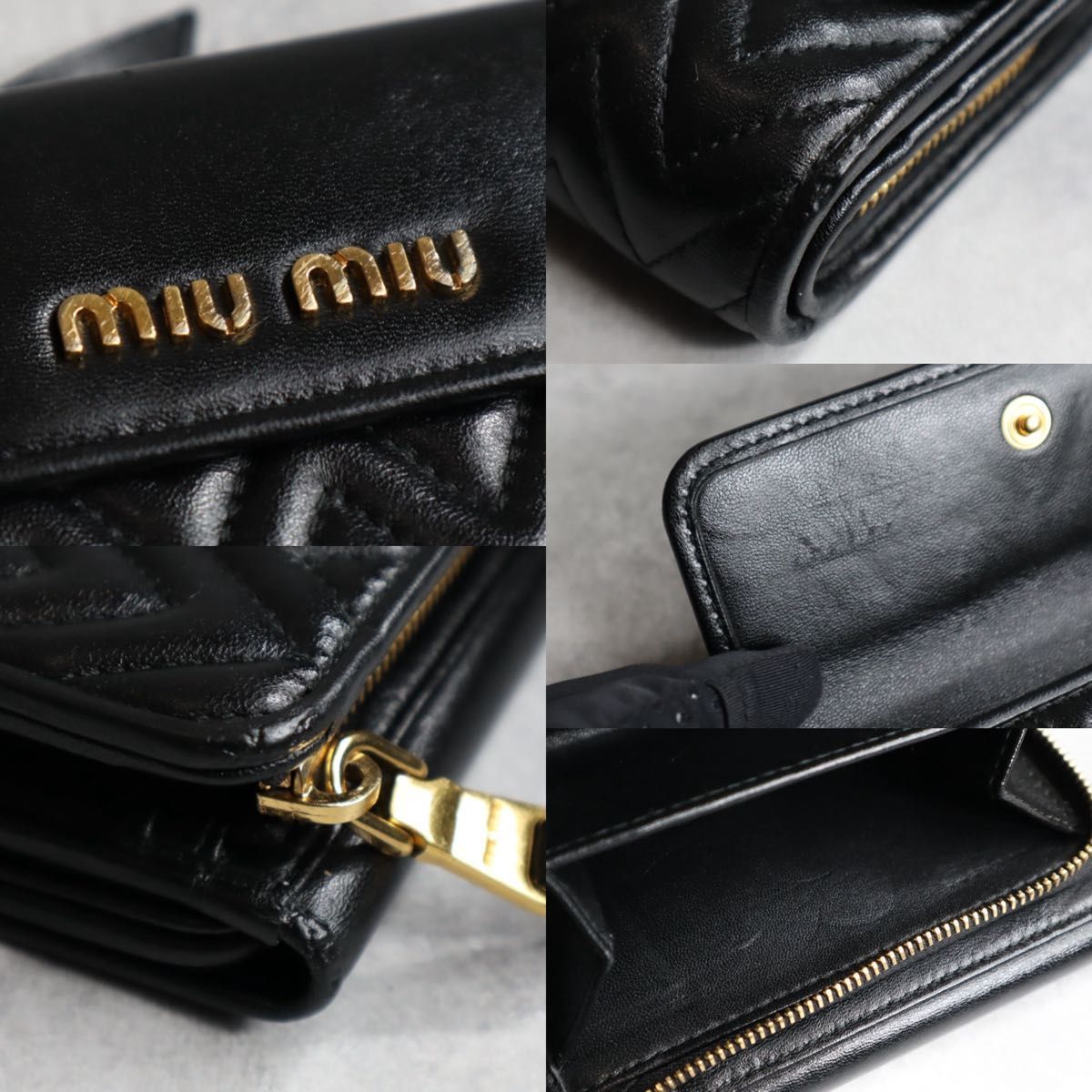 miu miu ミュウミュウ / ナッパインプントゥーレコンパクトウォレット