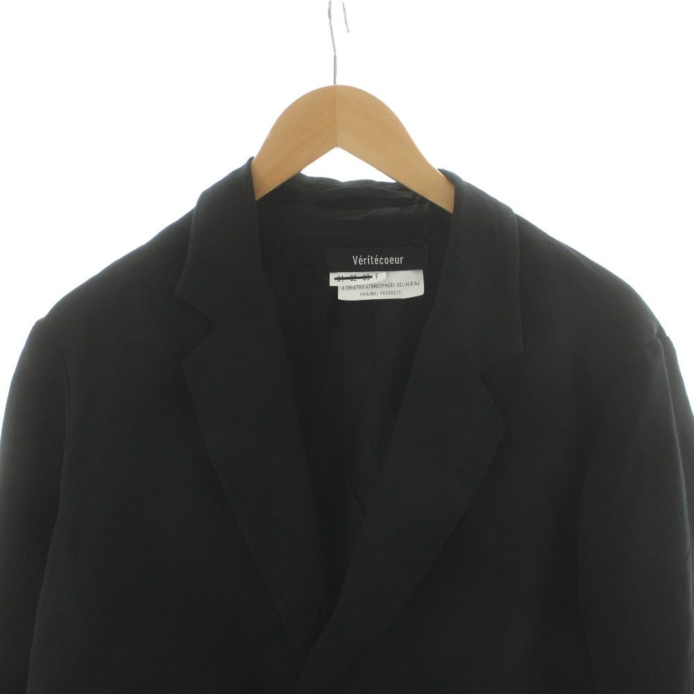 ヴェリテクール Veritecoeur リラックス テーラードジャケット F 黒  