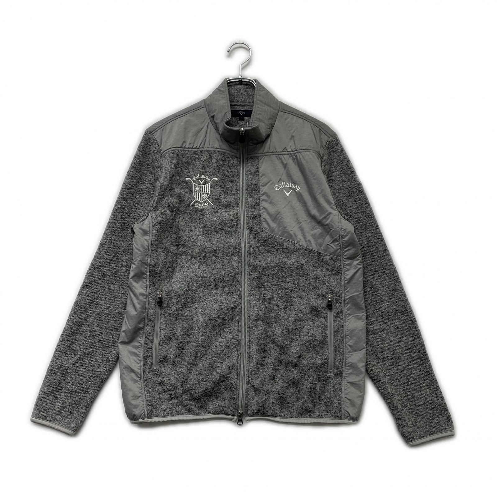 キャロウェイ Callaway メンズ ニットアウター フルジップ　グレー　L 中古 メンズ キャロウェイ Callaway ニットアウター L グレー 杢調