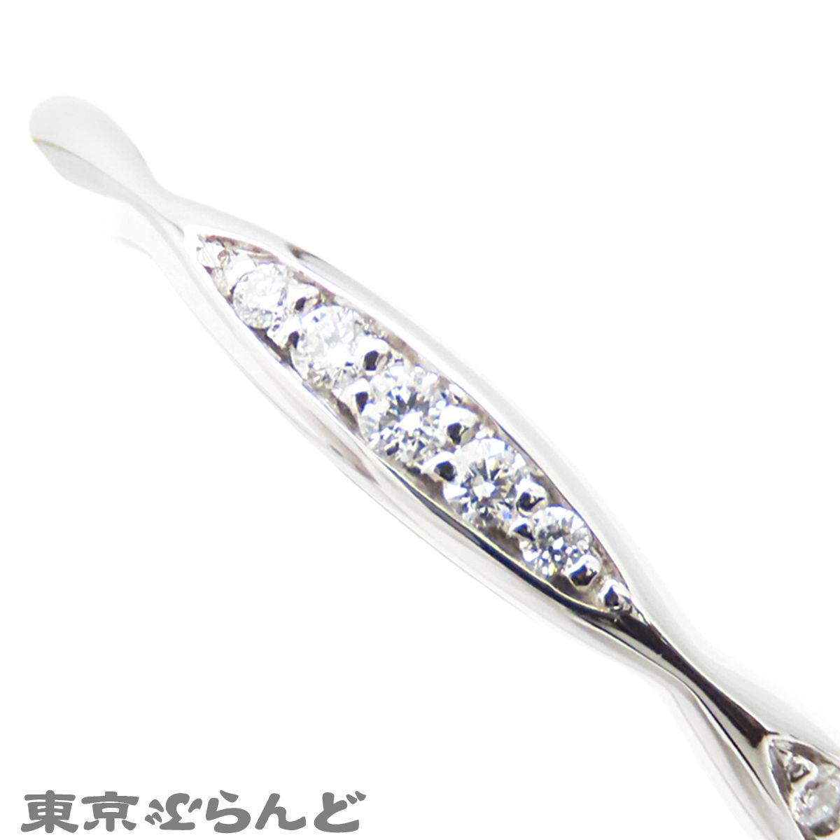 2日に取消CHANEL カメリアプラチナ950 ハーフダイヤリング#48シャネル