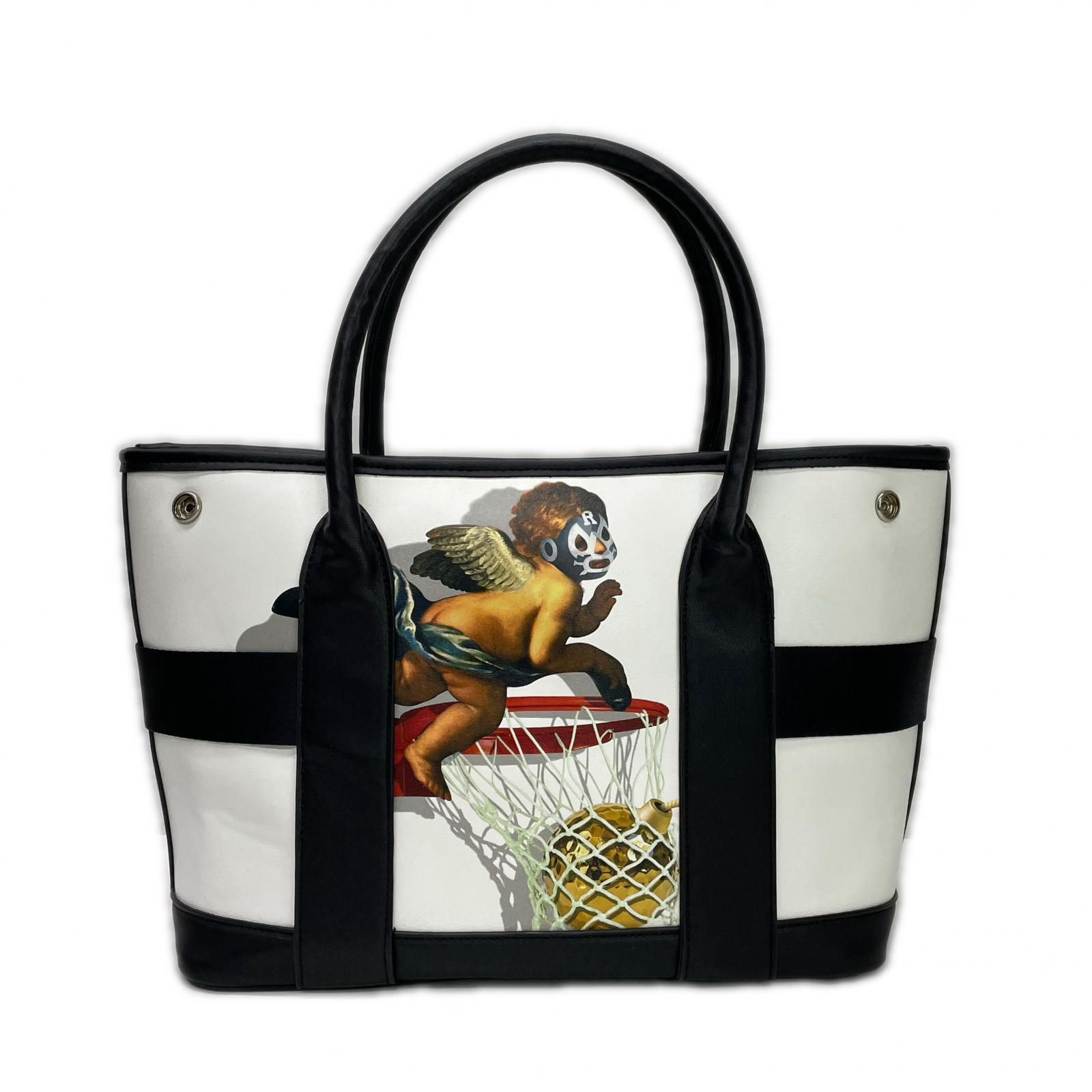 中古 ラッセルノ RUSSELUNO カートバッグ ホワイト/ブラック ルチャ