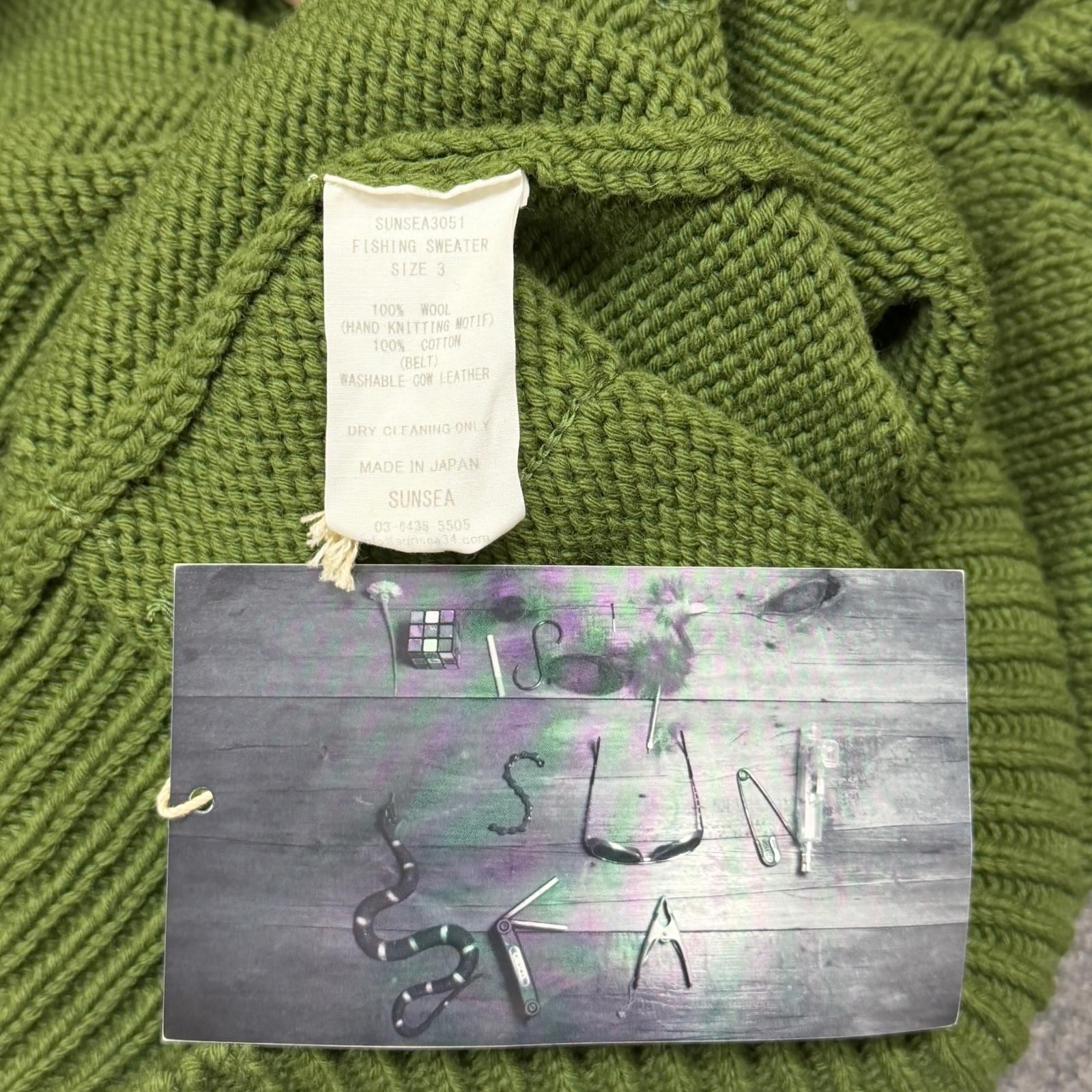 未使用 SUNSEA 25AW FISHING SWEATER 参考上代110000円 未使用 SUNSEA 25AW FISHING SWEATER フィッシング