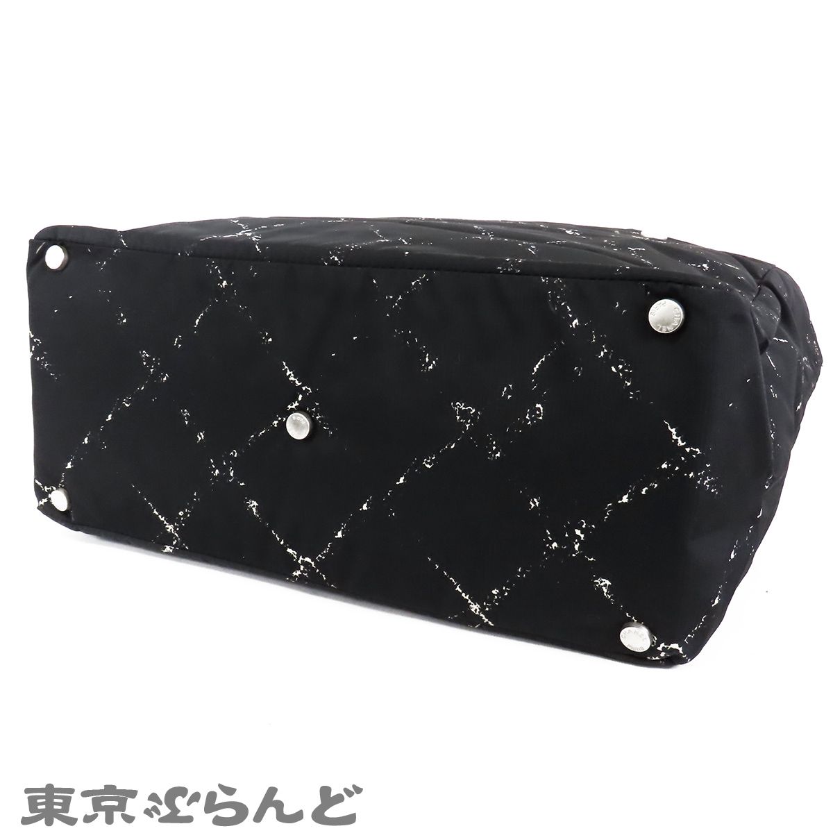 CHANEL シャネル 旧トラベルライン トートバッグ MM シルバー金具