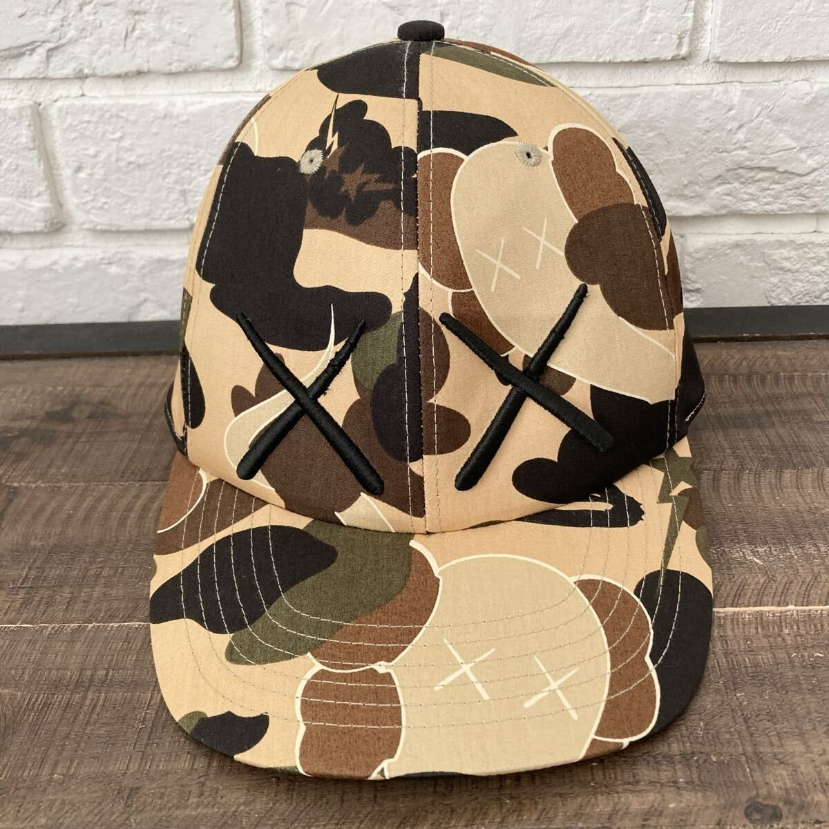 ☆新品☆ KAWS BENDY BAPE CAMO キャップ Mサイズ a bathing ape hat